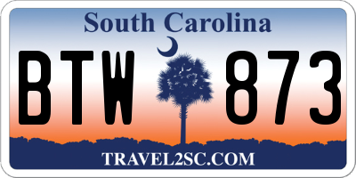 SC license plate BTW873