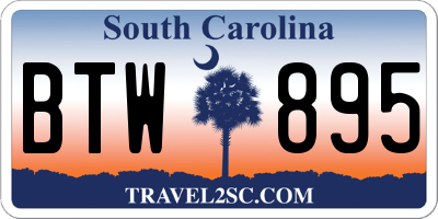 SC license plate BTW895