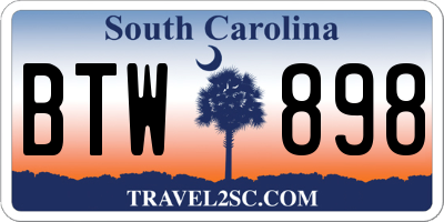SC license plate BTW898