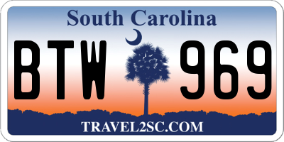 SC license plate BTW969