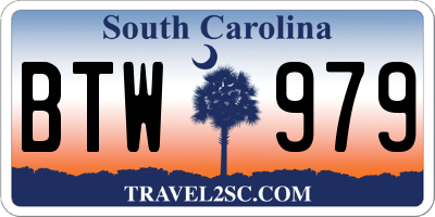 SC license plate BTW979