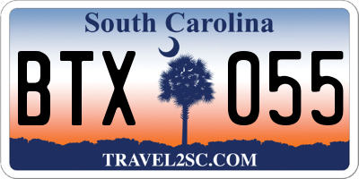 SC license plate BTX055