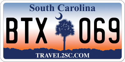 SC license plate BTX069