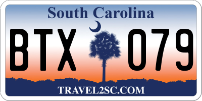 SC license plate BTX079