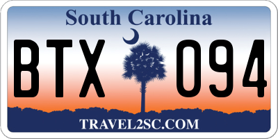 SC license plate BTX094