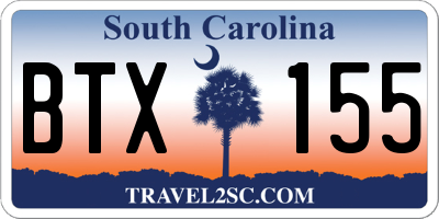 SC license plate BTX155