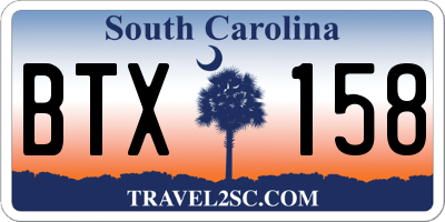 SC license plate BTX158
