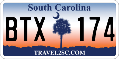 SC license plate BTX174