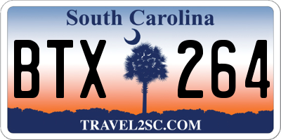 SC license plate BTX264
