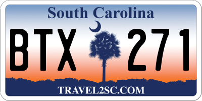 SC license plate BTX271