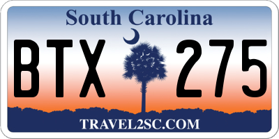 SC license plate BTX275