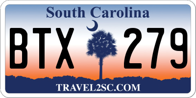 SC license plate BTX279