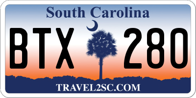 SC license plate BTX280