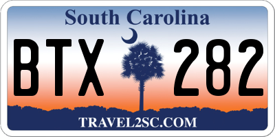 SC license plate BTX282