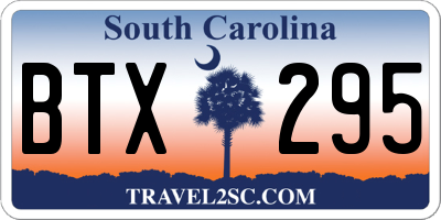 SC license plate BTX295