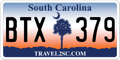 SC license plate BTX379