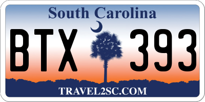 SC license plate BTX393