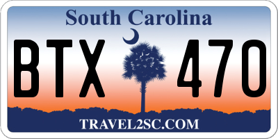 SC license plate BTX470
