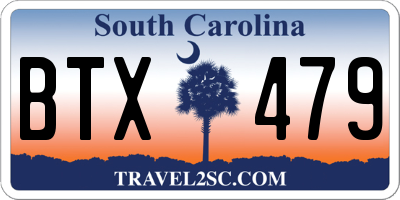 SC license plate BTX479