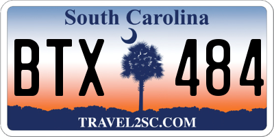 SC license plate BTX484