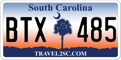 SC license plate BTX485