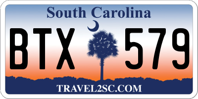 SC license plate BTX579