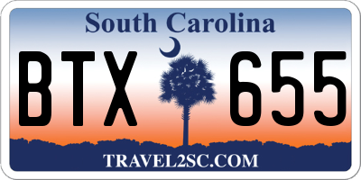 SC license plate BTX655