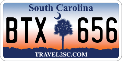 SC license plate BTX656