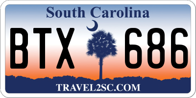 SC license plate BTX686