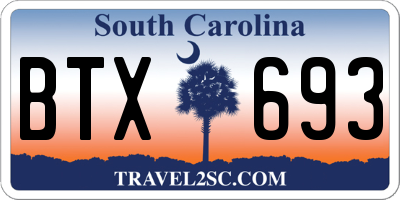 SC license plate BTX693