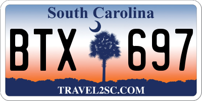 SC license plate BTX697