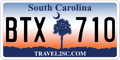 SC license plate BTX710