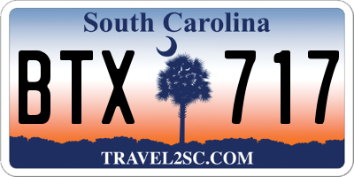 SC license plate BTX717