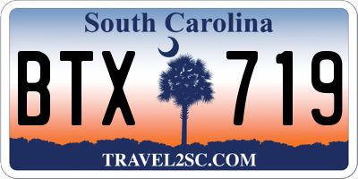 SC license plate BTX719