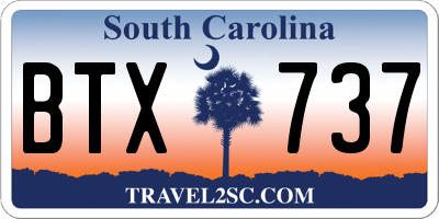 SC license plate BTX737