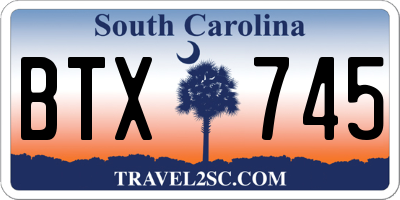SC license plate BTX745