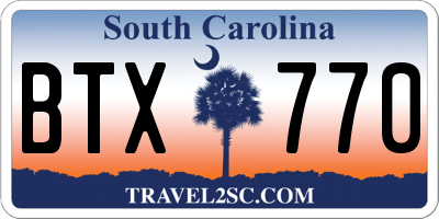 SC license plate BTX770