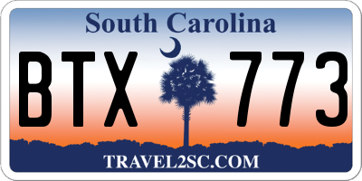 SC license plate BTX773