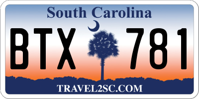 SC license plate BTX781
