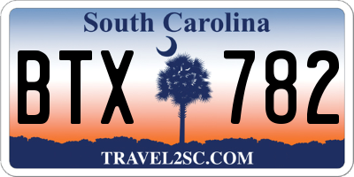 SC license plate BTX782