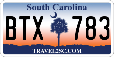 SC license plate BTX783