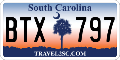 SC license plate BTX797