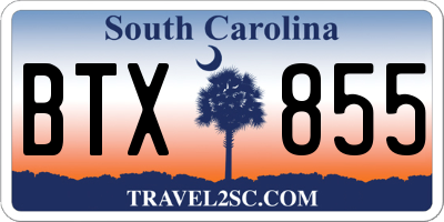 SC license plate BTX855