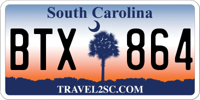 SC license plate BTX864