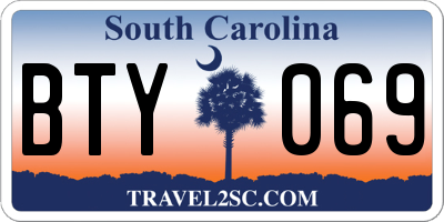 SC license plate BTY069