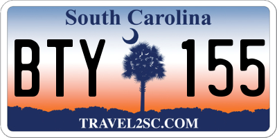SC license plate BTY155