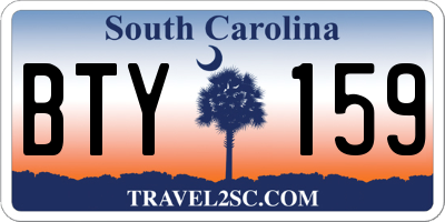 SC license plate BTY159