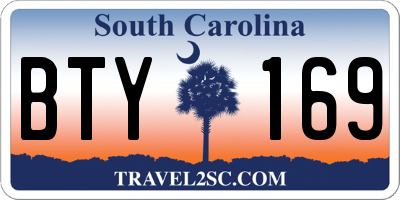 SC license plate BTY169