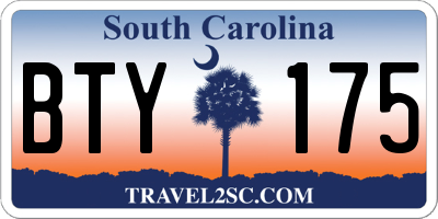 SC license plate BTY175