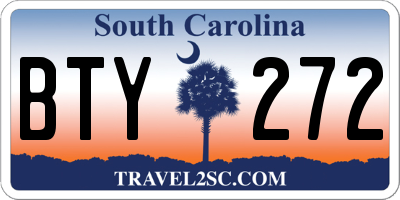 SC license plate BTY272